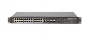 Switch Dahua Fast Ethernet PSF4226-24ET-360, 24 Puertos 10/100 Mbit/s + 2 Puertos 10/100/1000 Mbit/s, 8.8 Gbit/s, 4.000 Entradas - Administrable