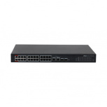 Switch Dahua Fast Ethernet DHT3720026, 24 Puertos PoE 10/100Mbps + 2 Puertos SFP, 8.8Gbit/s, 360W, 16.000 Entradas - Administrable