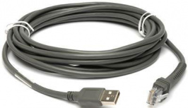 Datalogic Cable RJ-45 Macho - USB-A Macho, 3.6 Metros, Gris, para PowerScan