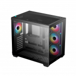 Gabinete DeepCool CG530 4F, Midi-Tower, ATX/Micro-ATX/Mini-ITX, USB 3.0, sin Fuente, 4 Ventiladores Instalados, Negro - Imagen adicional 1