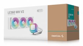 DeepCool LE360 WH V2 Enfriamiento Líquido para CPU, 3x 120mm, hasta 2100RPM, Blanco  image