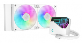 DeepCool LT240 Enfriamiento Líquido para CPU, 2x 120mm, hasta 2400RPM, Blanco image
