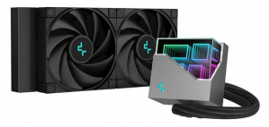 DeepCool LT520 Enfriamiento Líquido para CPU, 2x 120mm, hasta 1500RPM, Negro image