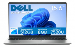 Laptop Dell 15 DC15255, 15.6" 1920x1080 Full HD, AMD Ryzen 5 7520U, 8GB, 512GB SSD, Windows 11 Home, Español