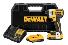 DeWALT Llave Neumática de Impacto DCF887D2-B3, 1/4", Amarillo/Negro - Incluye 2 Baterías y Cargador
