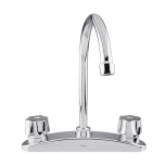 Dica Mezcladora 4333TS, Acero Inoxidable, para Lavabo de Baño