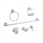 Dica Juego de Accesorios para Baño 2600, 6 Piezas, Metal
