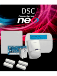 DSC Kit Sistema de Alarma NEO-LCD-SB, incluye Teclado Inalámbrico/Sensor PIR/Contactos/Transformador/Gabinete