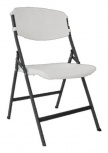 Duna Silla Plegable IDA028A-012, Respaldo duro, Blanco