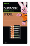 Duracell Pila Recargable AAA, 1.2V, 6 Piezas