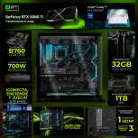 Computadora Gamer DXT Gaming Titan PRO, Intel Core i9-14900KF, NVIDIA GeForce RTX 5060 Ti, 32GB, 1TB SSD, Wi-Fi, Windows 11 Prueba - Imagen adicional 4