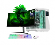 Computadora Gamer DXT Gaming Titan X White, Intel Core Ultra 9 285K, NVIDIA GeForce RTX 5070 Ti, 32GB, 1TB SSD, Wi-Fi, Windows 11 Prueba + Teclado/Mouse/Monitor de 34"