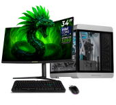 Computadora Gamer Dxt Gaming CM-01033, Intel Core Ultra 9 285K, NVIDIA GeForce RTX 5090, 64GB, 2TB SSD, Wi-Fi, Windows 11 Prueba + Teclado/Mouse/Monitor de 34"