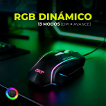 Mouse Gamer Ergonómico DXT Gaming Grip, Alámbrico, Óptico, 7.200DPI, USB-A, Negro - Imagen adicional 5