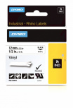 Dymo Cinta 18444 Negro sobre Blanco, Transferencia Térmica, 12 mm x 5.5 Metros, 1 Rollo