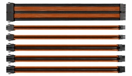 Eagle Warrior Kit de Cables Trenzados PSU, Negro/Naranja