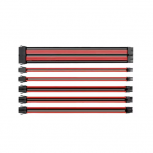 Eagle Warrior Kit de Cables Trenzados PSU, Negro/Rojo