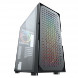 Gabinete Eagle Warrior Yamato, Midi-Tower, ATX/Micro-ATX/Mini-ITX, USB 2.0/3.0, sin Fuente, sin Ventiladores Instalados, Negro