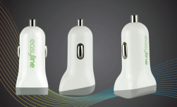 Easy Line Cargador para Auto EL-994084, 5V, 2x USB 2.0, Blanco/Gris