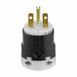 Eaton Conector de Nylon AH5666, 15A, 250, NEMA 6-15P, Negro/Blanco
