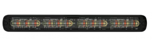 Ecco Luz Auxiliar LED CD3804RBAW, Exterior, 12 - 24V, 1.6A, Rojo/Ámbar/Azul, para Vehículo de Emergencia