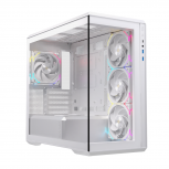 Gabinete Einarex Zenith ZM800 RGB, Midi-Tower, ATX/Micro-ATX/Mini-ITX, USB 3.0, sin Fuente, 4 Ventiladores Instalados, Blanco