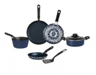 Ekco Batería de Cocina 58524, Aluminio, 7 Piezas, Azul