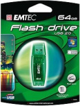 Memoria USB Emtec C400, 64GB, USB 2.0, Verde
