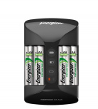 Energizer Cargador Recharge Pro para 4 Pilas AA - Incluye 2 Pilas AA