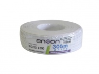 Enson Bobina de Cable de Alarma, 305 Metros, Blanco