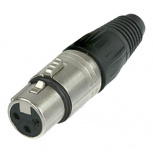 Epcom Conector XLR 3 Hembra, Oro/Negro