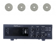 Epcom Amplificador de Audio EPB120E/4CS, Alámbrico, 1 Canal, Terminales de Abrazadera, 110V