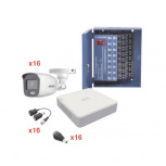 Epcom Kit de Vigilancia KE1080PL/16BCA de 16 Cámaras CCTV Bullet y 16 Canales, con Grabadora, Cables y Fuente de Poder