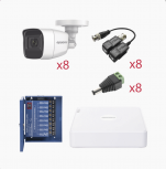 Epcom Kit de Videovigilancia KESTG8T8BG/A, 8 Cámaras CCTV Bullet, 8 Canales, Audio Coaxitron, con Grabadora DVR, Conectores y Fuente de Poder