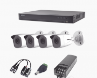 Epcom Kit de Vigilancia KEVTX8T4BW de 4 Cámaras CCTV Bullet y 4 Canales, con Grabadora