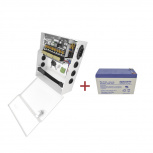 Epcom Fuente de Poder para Control de Acceso PLK12DC8ABK/K, Entrada: 96 - 264V, Salida 11 - 15V, 10A, Incluye Batería