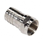 Epcom Conector Coaxial de Anillo Plegable F Macho, Acero Inoxidable, para RG-6