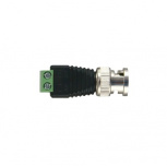 Epcom Conector Coaxial BNC Macho con Terminales Tipo Tornillo, Negro/Verde
