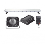 Epcom Barra de Luces X75RBASKITF, Rojo/AzulÁmbar, para Unidades de Seguridad - Incluye Bocina/Sirena/Mono-mando