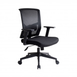 Ergo Silla CASELLI, Respaldo de malla, Reposabrazos Ajustables, Negro