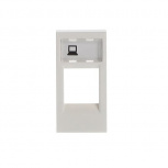 ESTEVEZ Placa de Soporte N2118.1-BL, 1 Puerto RJ-45, Blanco