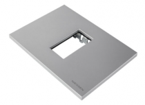Estevez Placa para Pared N2471-PL, 1 Puerto, 1 Pieza, Plata