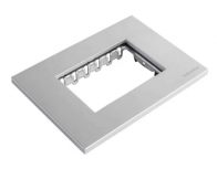 Estevez Placa para Pared N2473-PL, 3 Puertos, 1 Pieza, Plata