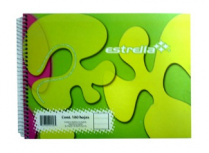 Estrella Cuaderno Forma Italiana 156, 100 Hojas de Raya, Multicolor 