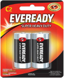 Eveready Pila Carbon Zinc C, 1.5V, 2 Piezas