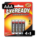 Eveready Pila Carbon Zinc AAA, 1.5V, 4 Piezas