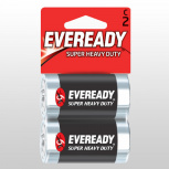 Eveready Pila Carbon Zinc D, 1.5V, 2 Piezas