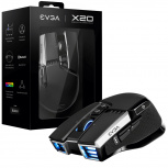 Mouse Gamer Ergonómico EVGA Óptico X20, Inalámbrico, Bluetooth/USB-A, 16000DPI, Negro