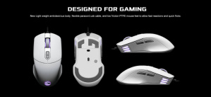 Mouse Gamer EVGA Óptico X12, Alámbrico, USB, 16.000DPI, Blanco image