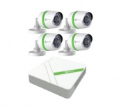 Ezviz Kit de Vigilancia de 4 Cámaras CCTV Bullet y 8 Canales, con Grabadora DVR